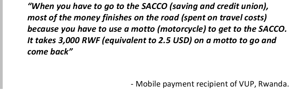 Testimony of a cash recipient of a government payment program in Rwanda