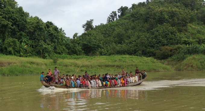 River crossing in Bangladesh