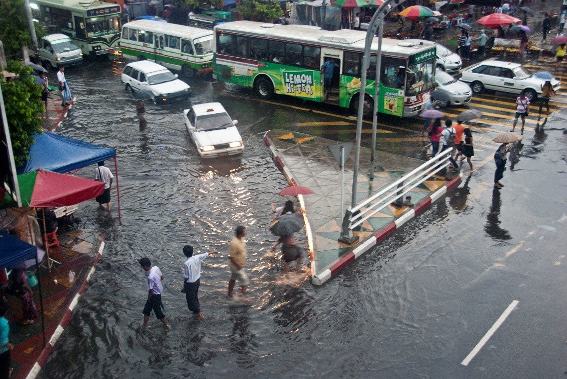 Photo: Flooding in Yangon. Source: Flickr