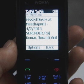 SMS based reminder system at the medical dispensary