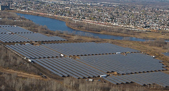 SkyPower's Fort William First Nation Solar Park is one of the first utility-scale solar parks in North America to be developed on First Nations lands. Photo courtesy of SkyPower