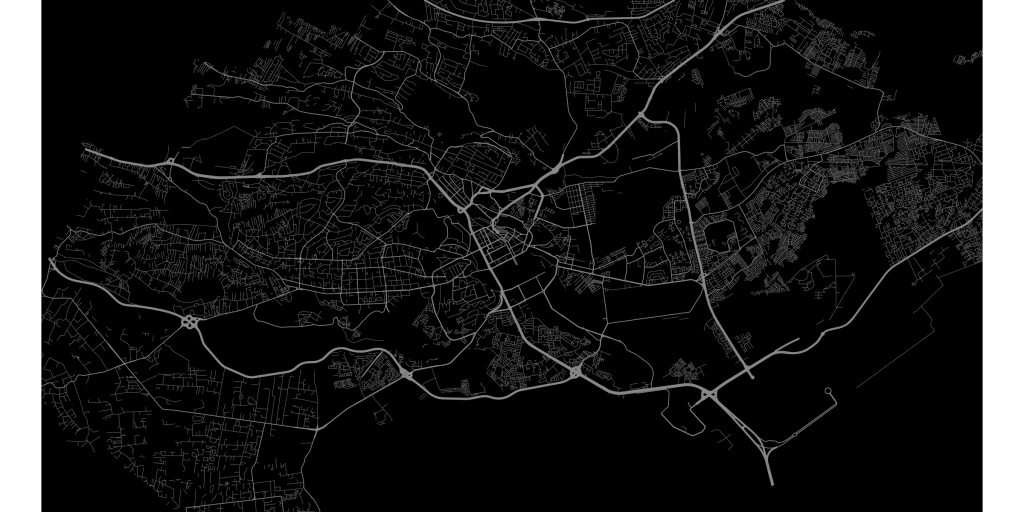 Figure 1: The Map of Nairobi displays a 6,200km road network.