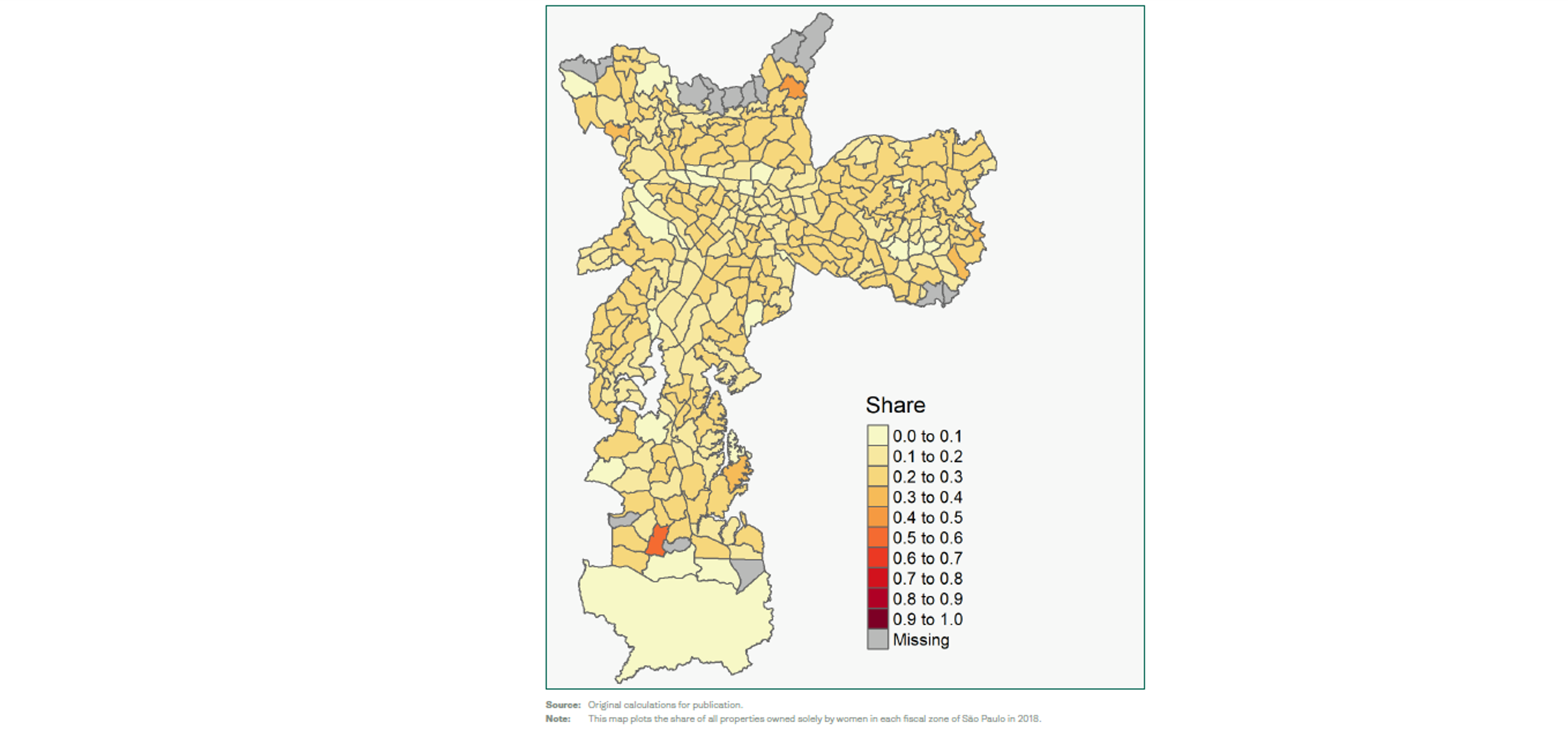 Women own approximately 30 percent of properties across Sao Paulo, Brazil