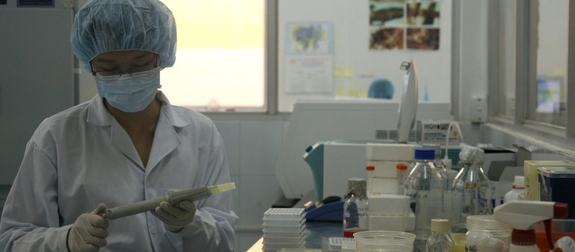 Laboratory in Hanoi where tests on Avian Flu are being conducted