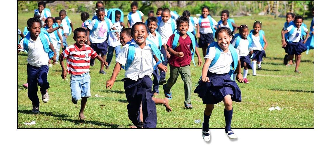 Children in Nicaragua after receiving school supplies as part of the UNICEF response to Hurricanes Eta and Iota | Photo credit: UNICEF Children in Nicaragua after receiving school supplies as part of the UNICEF response to Hurricanes Eta and Iota | Photo credit: UNICEF