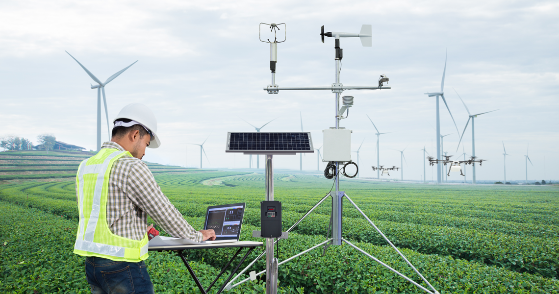 Engineer using tablet computer collect data with meteorological instrument. M2020/Shutterstock.com Engineer using tablet computer collect data with meteorological instrument. M2020/Shutterstock.com
