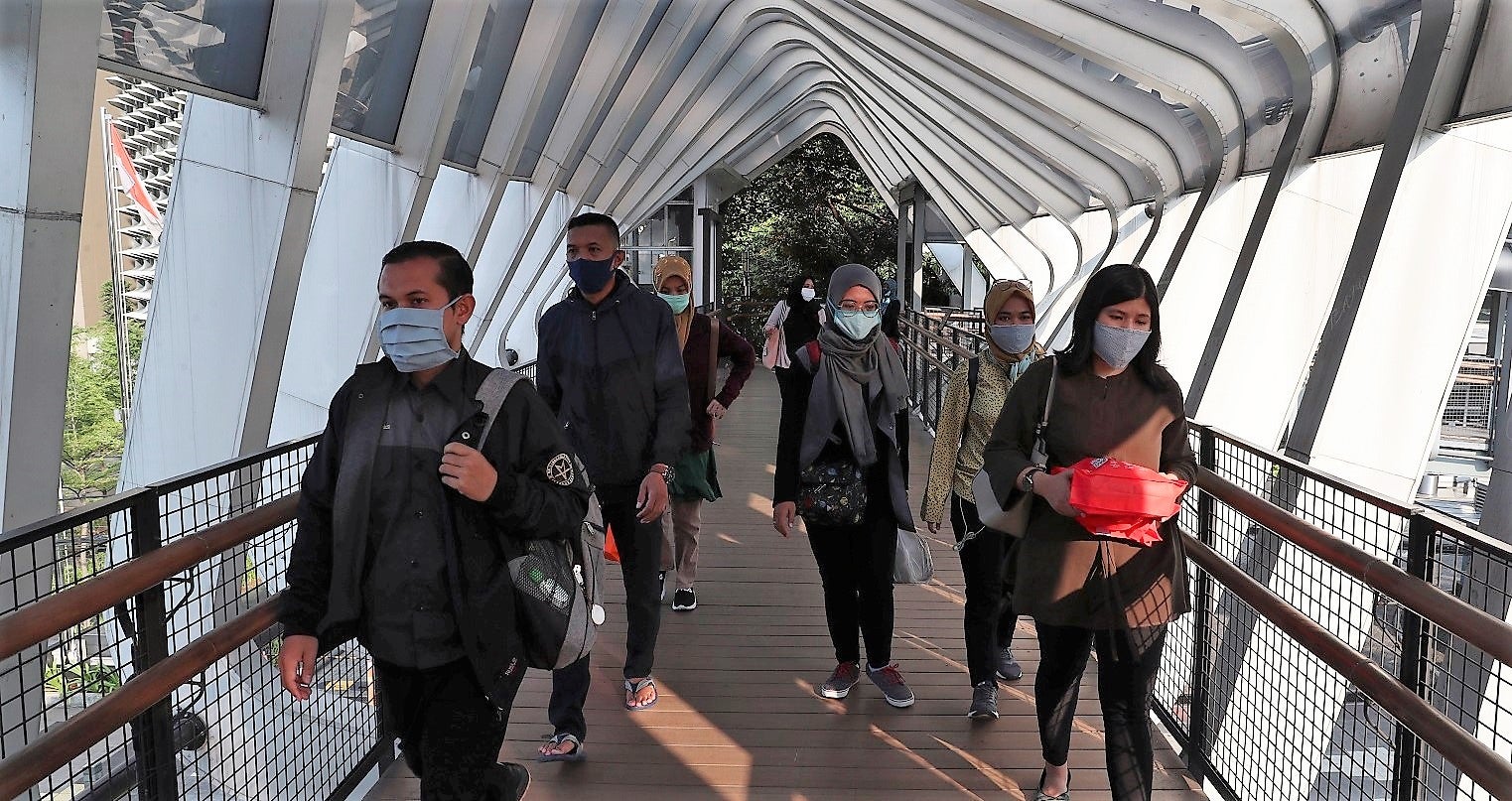 People wearing face masks in Jakarta, Indonesia. Photo: © Achmad/World Bank People wearing face masks in Jakarta, Indonesia. Photo: © Achmad/World Bank