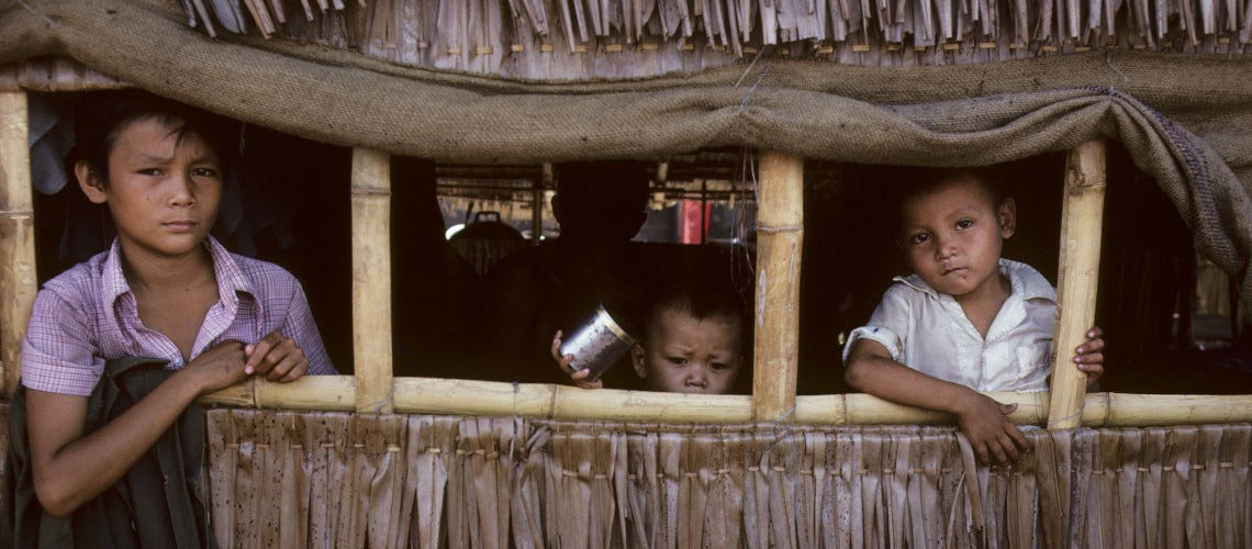 Vietnamese refugees living at the Songkhla refugee camp in Thailand. UN Photo/John Isaac.