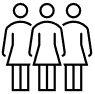 Group of women outline