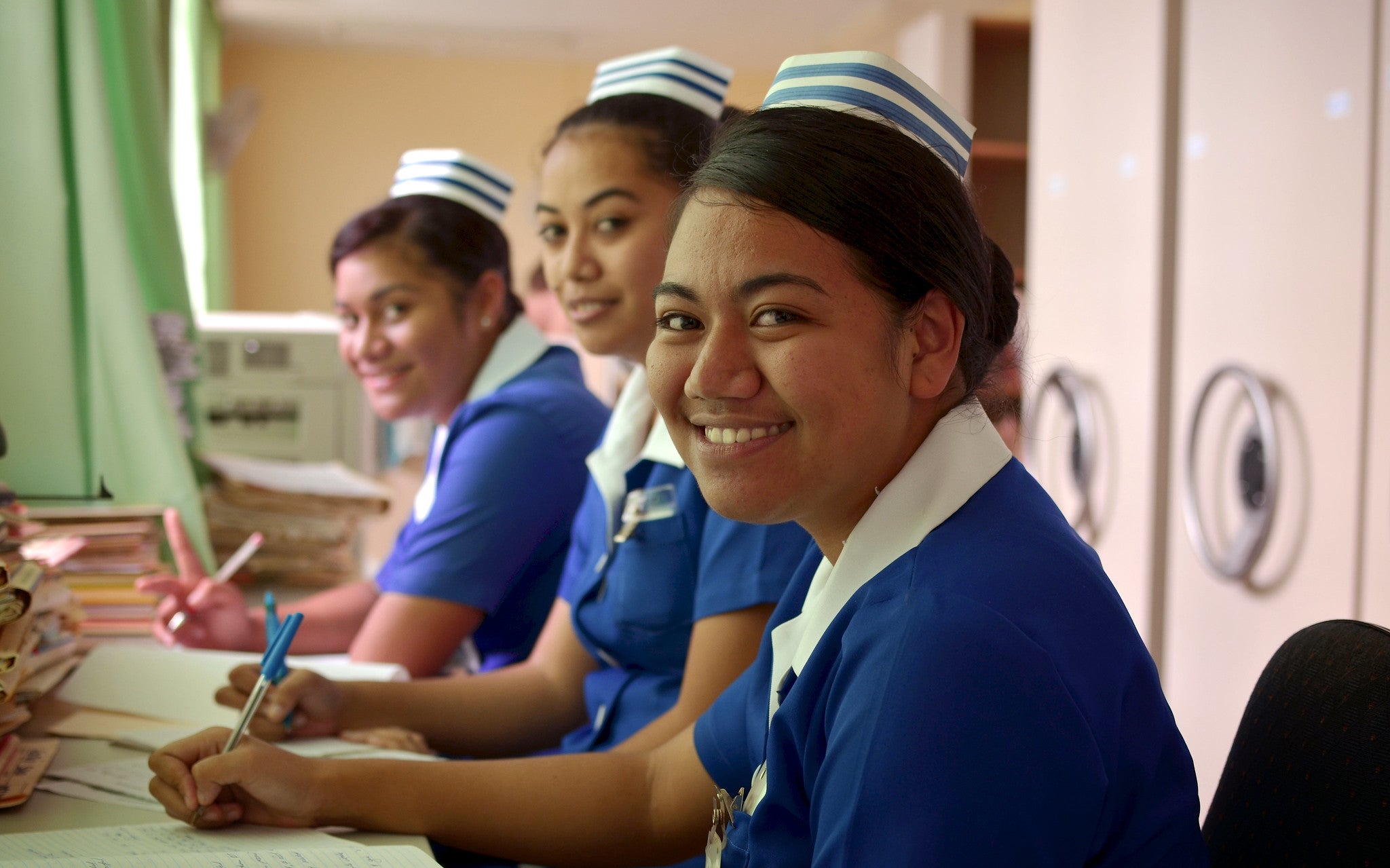 Nursing staff at Tonga's largest hospital