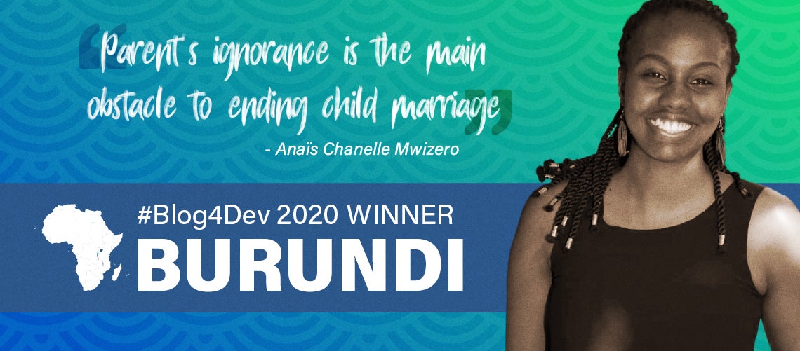 Anaïs Chanelle Mwizero, Blog4Dev Burundi winner Anaïs Chanelle Mwizero, Blog4Dev Burundi winner