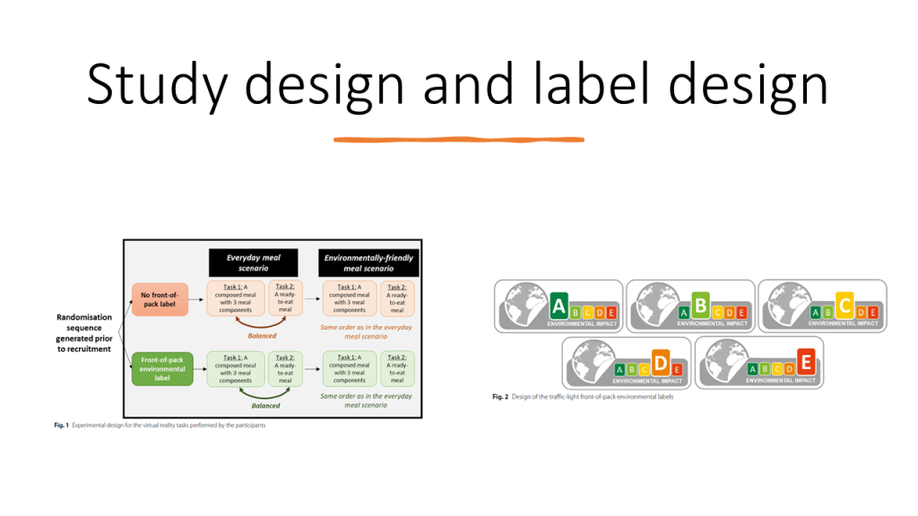 Trial design and food label design