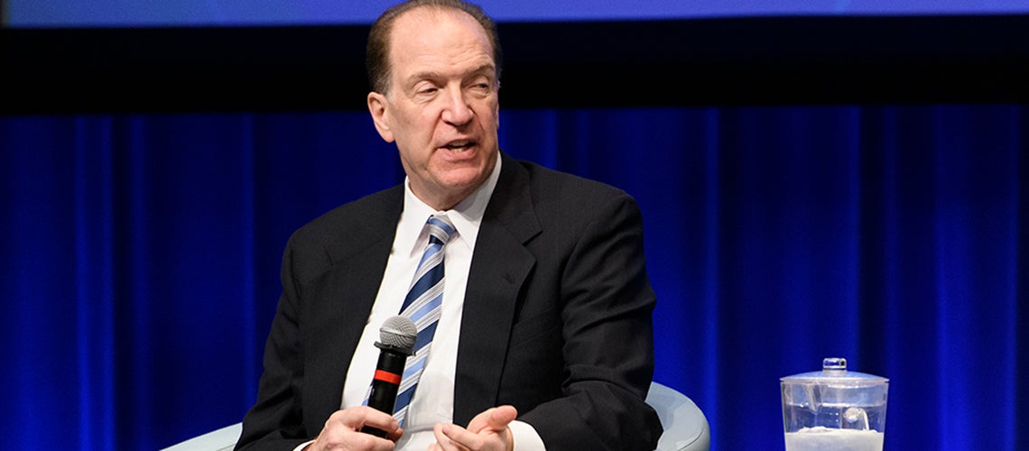Le président du Groupe de la Banque mondiale David Malpass. © Banque mondiale Le président du Groupe de la Banque mondiale David Malpass. © Banque mondiale