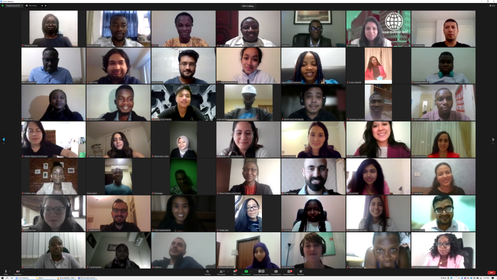 Young people participating via webinar in the 2021 Youth Summit.