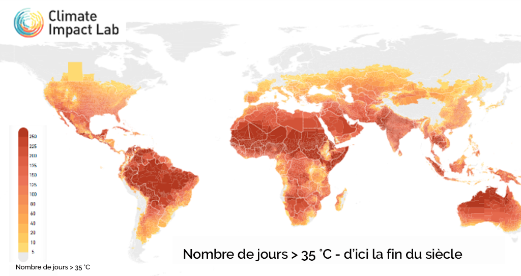 Nombre de jours > 35 °C - d?ici la fin du siècle