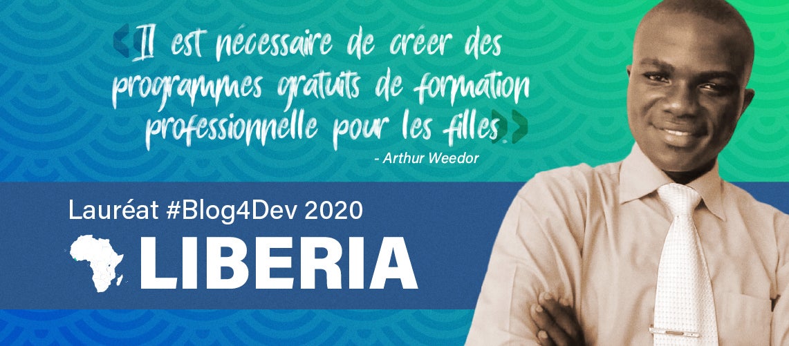 Arthur Weedor,  lauréat du concours Blog4Dev Libéria