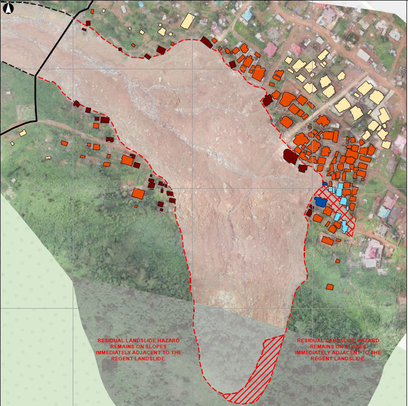 An assessment of over 100 houses during mudslides during rainy season An assessment of over 100 houses during mudslides during rainy season