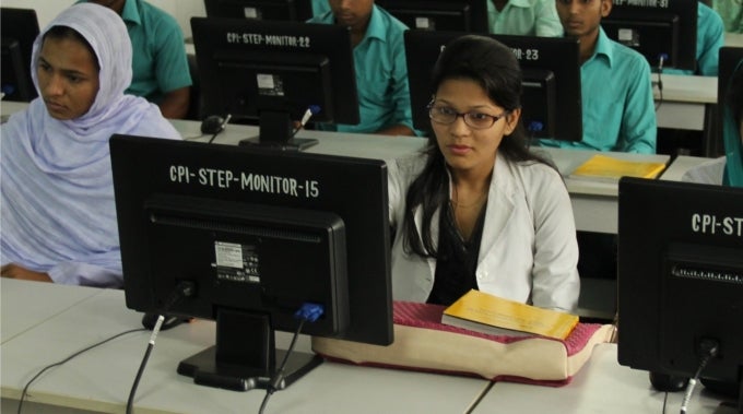 Students of Computer Engineering Department receiving training