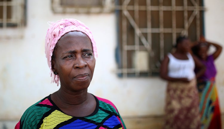 Beatrice Yardolo survived Ebola but lost three children to the disease. © Dominic Chavez/World Bank