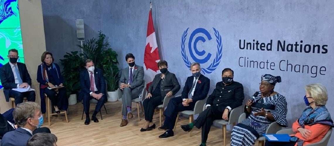 Carbon Pricing Leadership Coalition?s High-level event hosted by Right Honourable Justin Trudeau, Prime Minister of Canada and the Right Honourable Lord Barker of Battle, High-Level Co-Chair of the Carbon Pricing Leadership Coalition at COP26. Carbon Pricing Leadership Coalition?s High-level event hosted by Right Honourable Justin Trudeau, Prime Minister of Canada and the Right Honourable Lord Barker of Battle, High-Level Co-Chair of the Carbon Pricing Leadership Coalition at COP26.