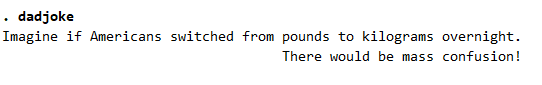 Example of a Dad joke in Stata