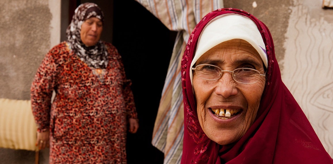 Two older ladies who are business partners.