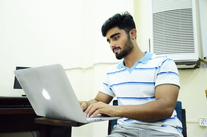 Hamza Khan, a Trainee Website Developer 