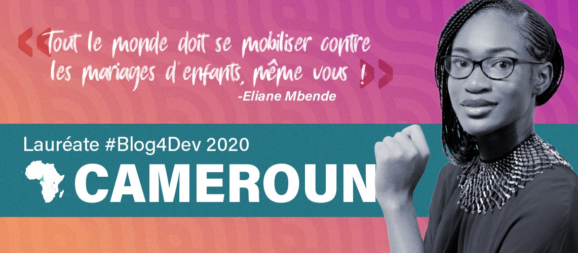 Eliane Mbende, lauréate du concours Blog4Dev au Cameroun. Eliane Mbende, lauréate du concours Blog4Dev au Cameroun.