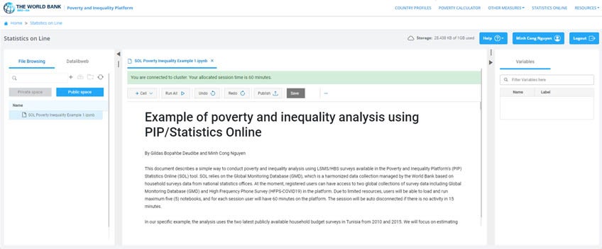 Example of poverty and inequality analysis using PIP/SOL   .