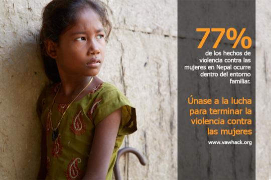 77% de los hechos de violencia contra las mujeres en Nepal ocurre dentro del entorno familiar.