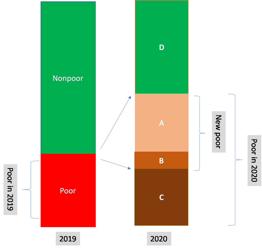 Figure 1. Identification of the new poor at the country level