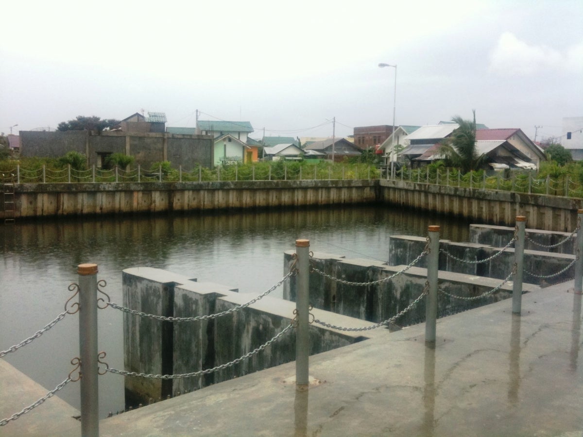 The new flood control system in Banda Aceh will help residents cope with heavy rains. (Credit: David Lawrence)