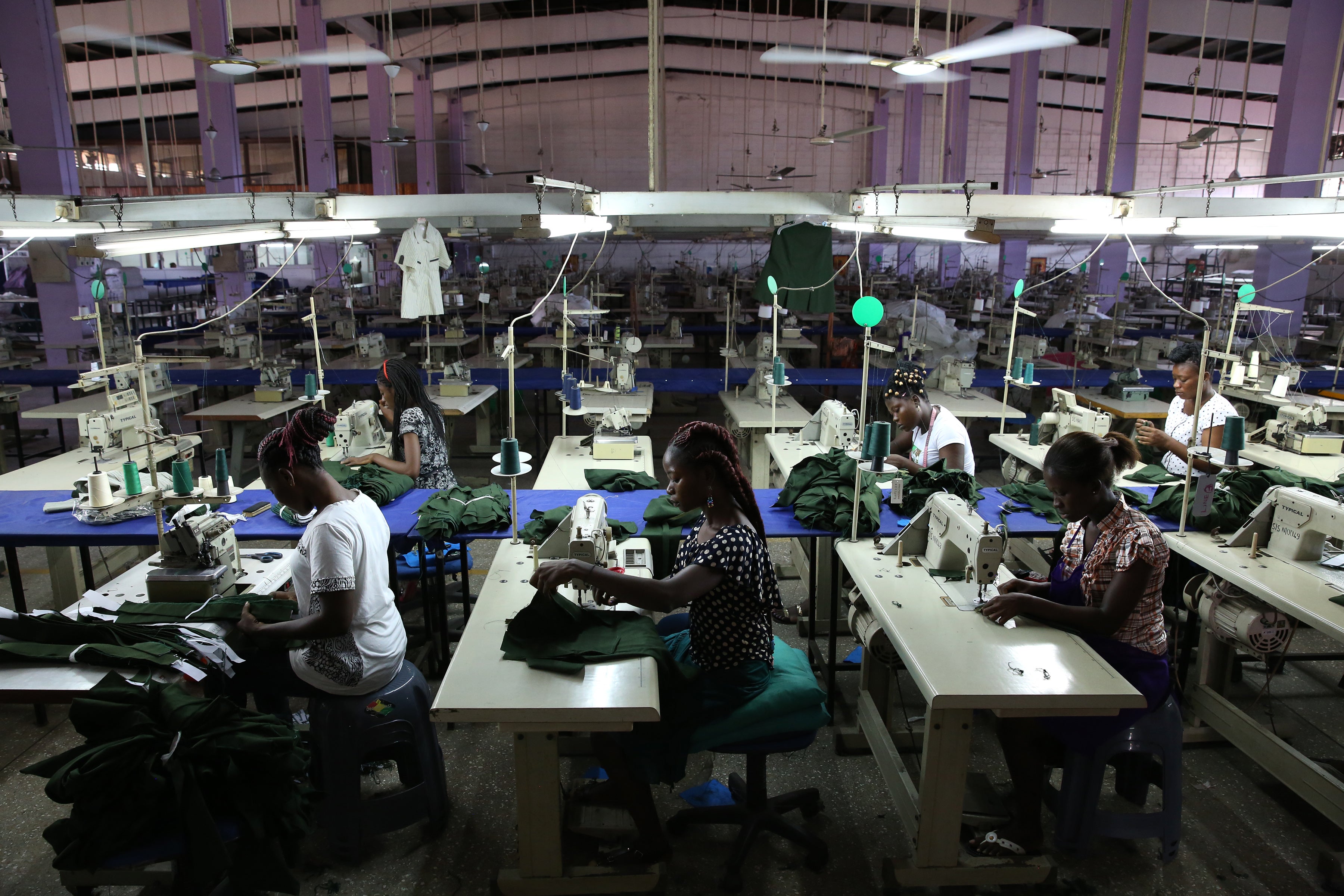 Factory workers in Ghana Factory workers in Ghana