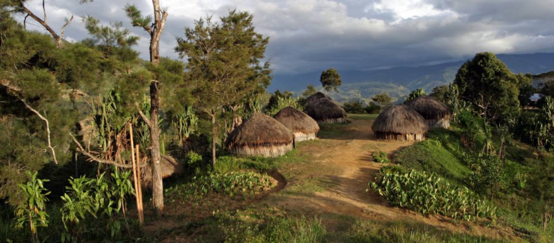 Huts in the Solomon Islands Huts in the Solomon Islands