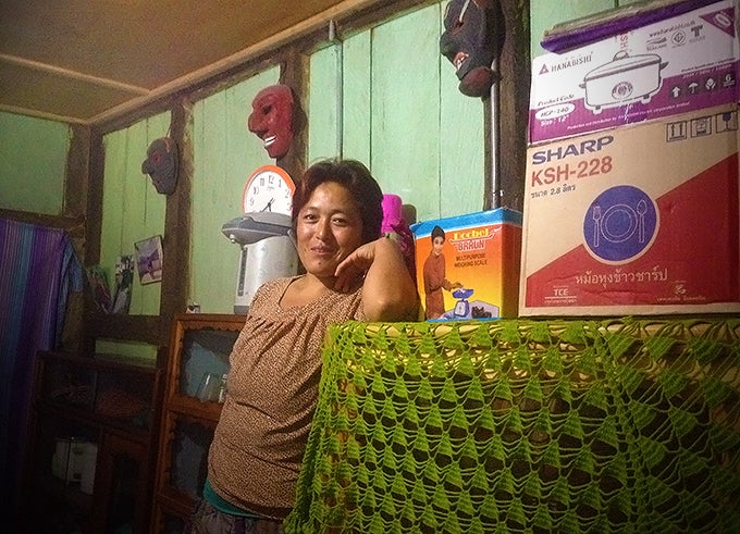 Dechen inside her house in Bhutan