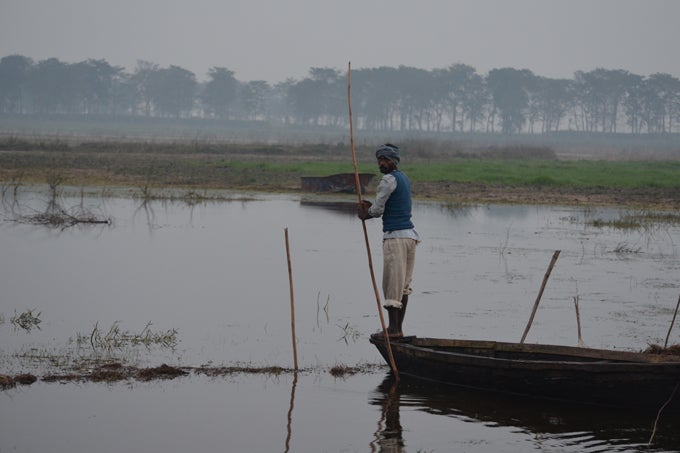 man on kanwar jheel