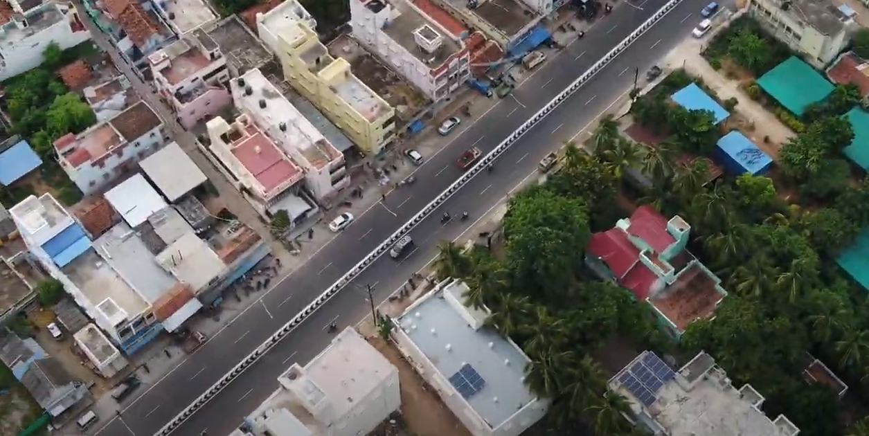 Aerial View of the roads in Tamil Nadu (Photo Credit: Government of Tamil Nadu)