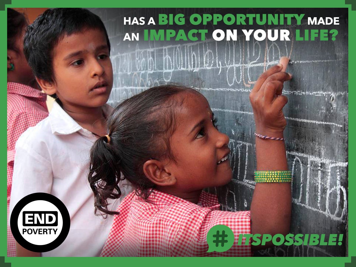 Has a big opportunity made an impact on your life? Share with #ItsPossible.