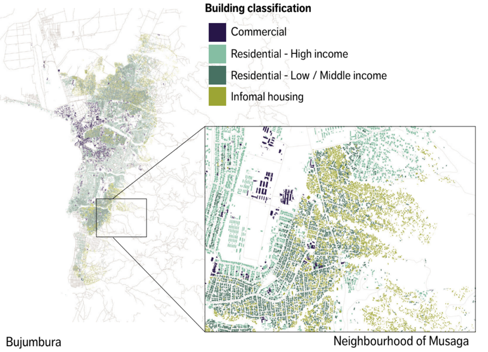 Map showing granular and multi-faceted data