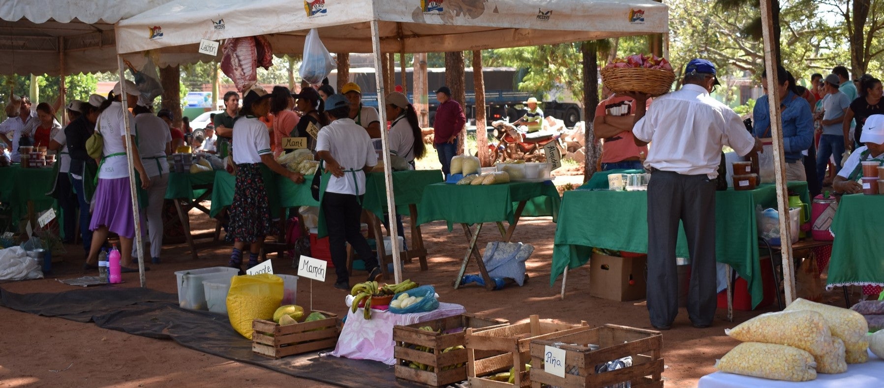 Feria de los productores de Capiibary en Paraguay.