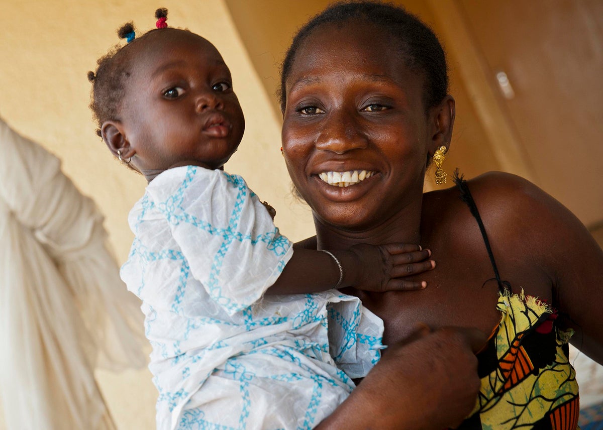 Madeleine Sarr and her 17 month-old daughter in Senegal