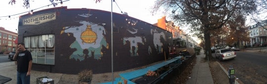 The Wait The mural, called 'The Wait,' painted on the outside of Washington D.C. restaurant Mothership.