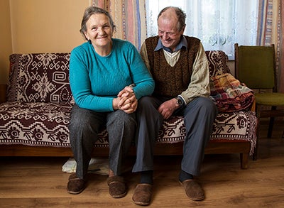 Elderly couple in Poland Elderly couple in Poland