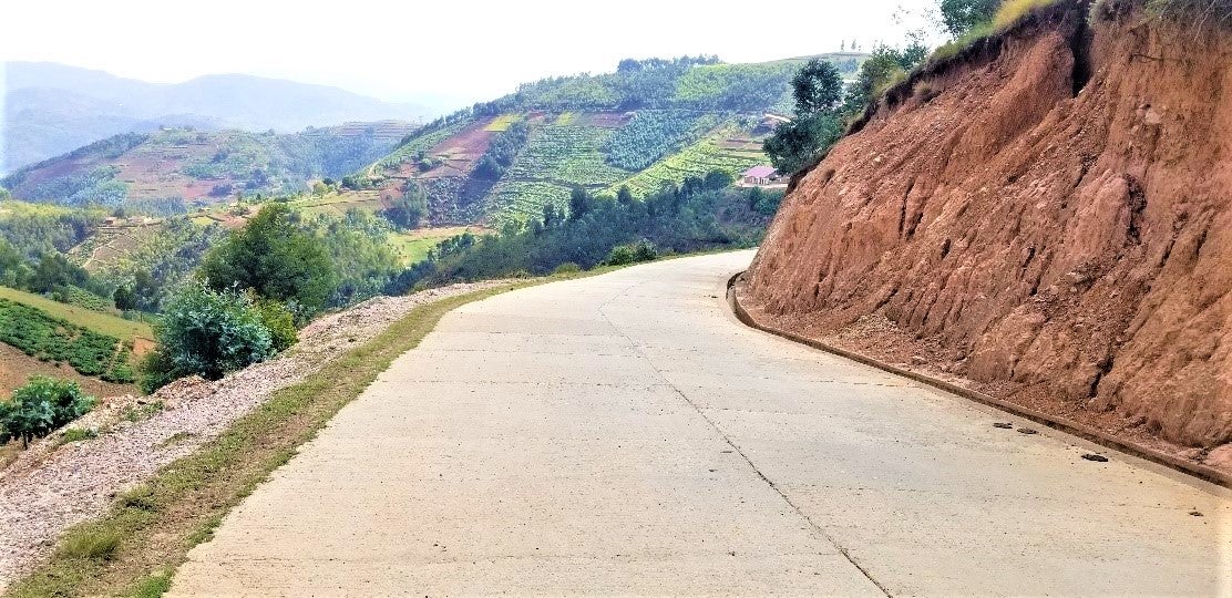 Rwanda Transport Development Agency Concrete paved road