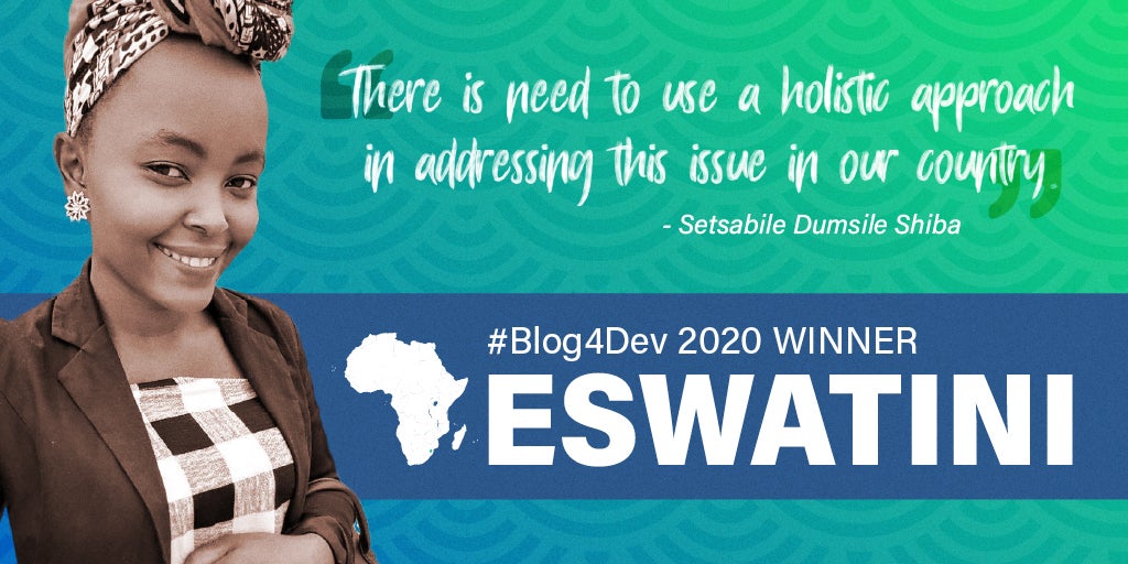 Setsabile Dumsile Shiba, Blog4Dev Eswatini winner Setsabile Dumsile Shiba, Blog4Dev Eswatini winner