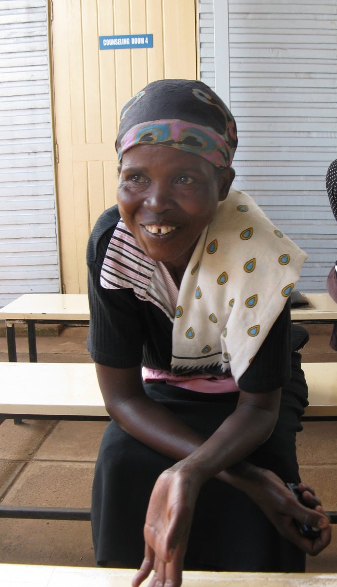 Peninah, a mother of four, in Kangemi, Kenya