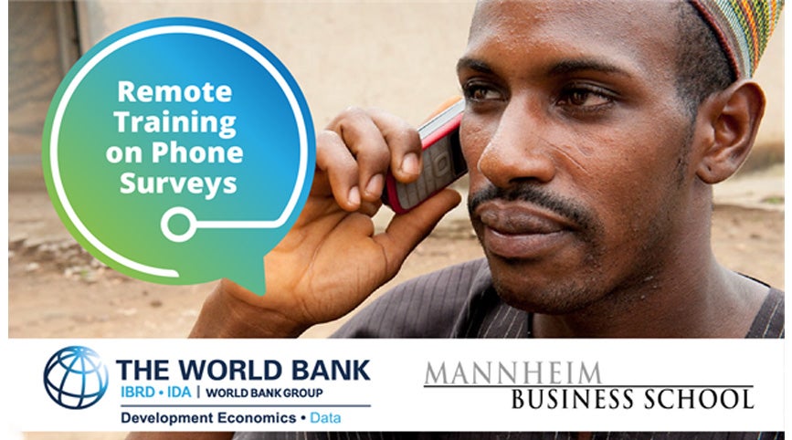 Remote training on phone surveys