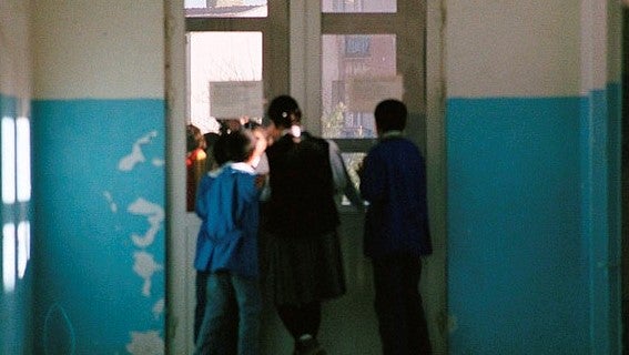 School hallway in Turkey.