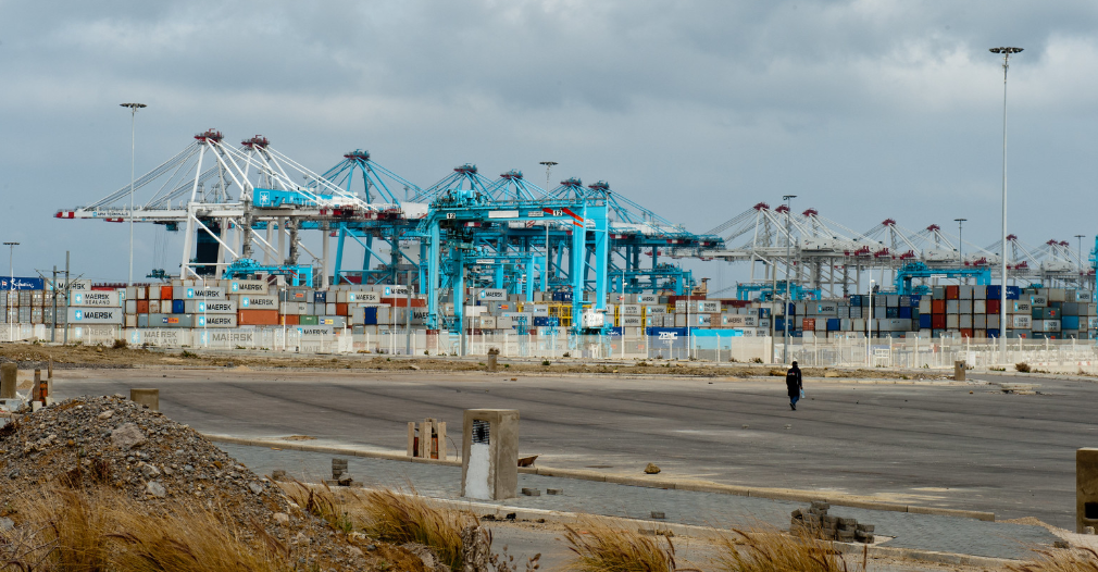 Tanger-Med, a cargo and passenger port located about 40 km east of Tangier Tanger-Med, a cargo and passenger port located about 40 km east of Tangier