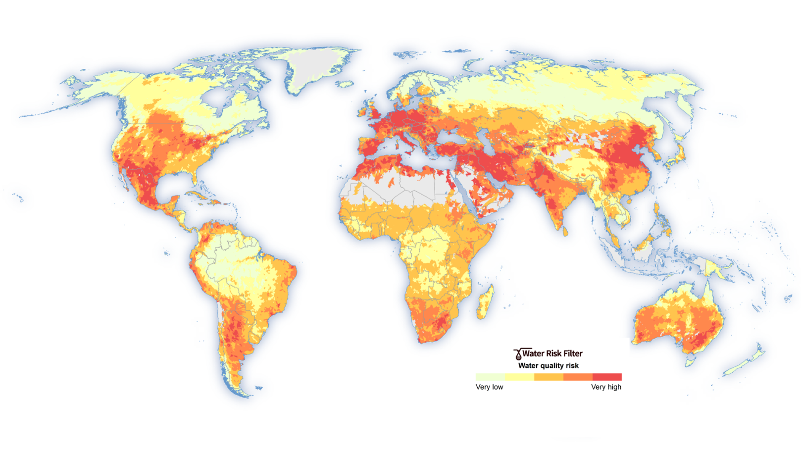 WWF Water Risk Filter water quality risk map based on World Bank?s water quality dataset